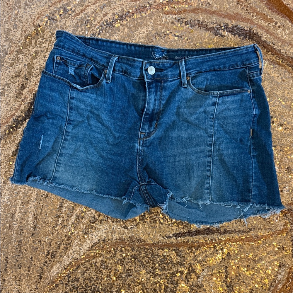 Levi Signature Women's Cut Off Style Jean Shorts